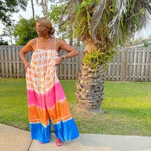 Multi Color Spaghetti Strap Romper